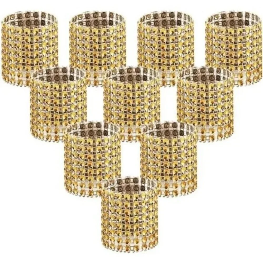 100pcs Napkin Rings, Gold Napkin Rings Buckles for Table Decorations, Wedding
